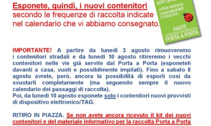 Novi Ligure, raccolta rifiuti porta a porta al via in zona 7A