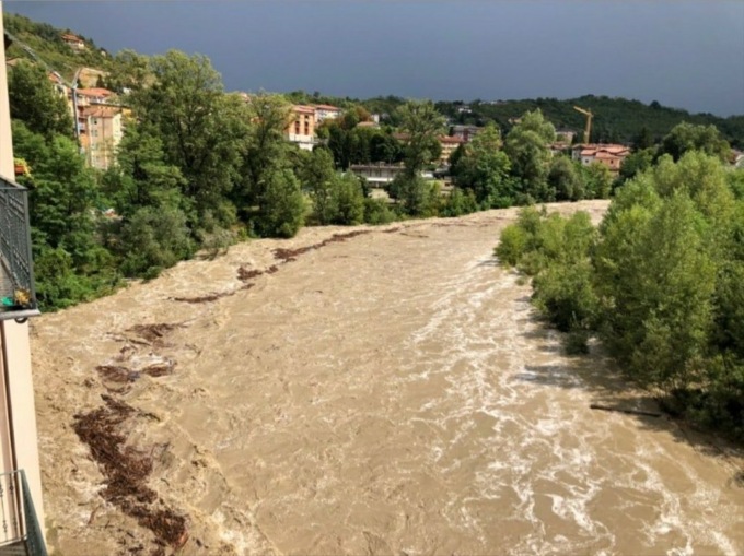 Maltempo, l’onda di piena del Lemme a Gavi, Voltaggio e Basaluzzo [VIDEO]