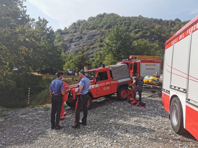 Maltempo in Val Borbera, Vigili del Fuoco soccorrono bagnanti