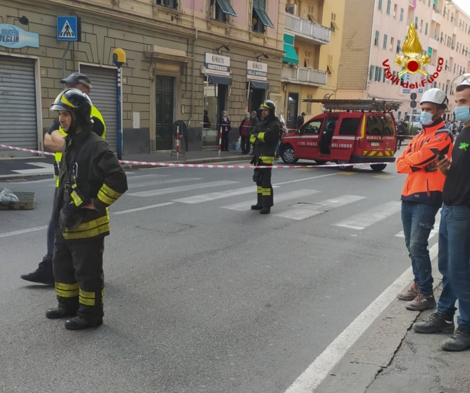 Genova, Vigili del Fuoco a Teglia per fuga di gas
