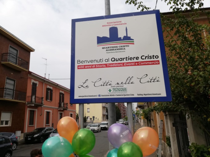 Alessandria: inaugurati i 5 cartelli di benvenuto al quartiere Cristo