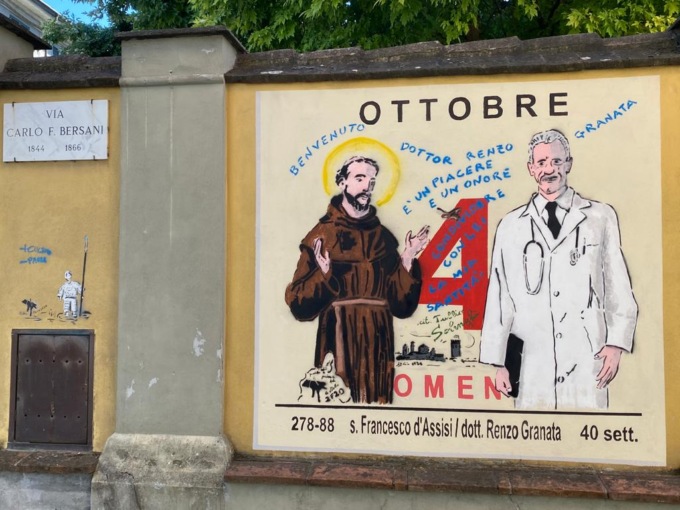 Castelnuovo Scrivia, dedicato murales a Renzo Granata, medico scomparso in emergenza Coronavirus