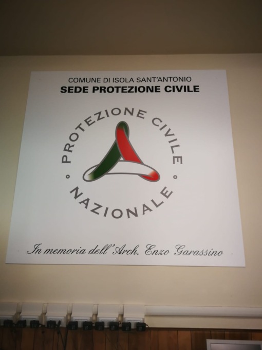 Isola Sant’Antonio: nuova sede della Protezione Civile intitolata a Enzo Garassino