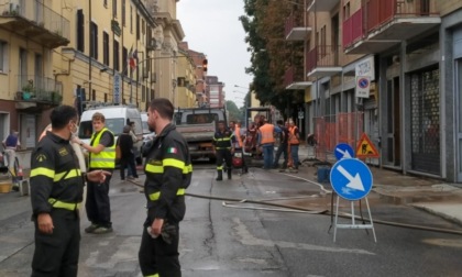 Casale, allagamento davanti al Commissariato di Polizia