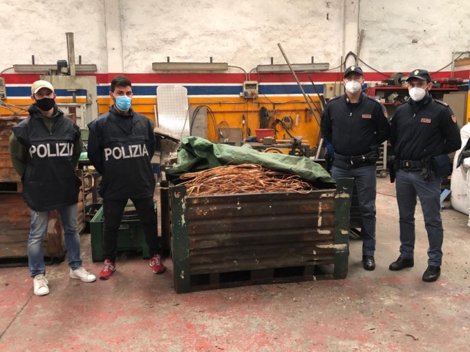 Rondissone: recuperata una tonnellata e mezzo di rame dalla Polfer