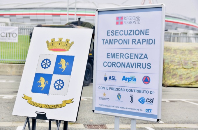 Torino, da domani l’hotspot Allianz Stadium per i test rapidi