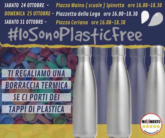 Alessandria: Movimento 5 Stelle dona borracce ecologiche agli studenti
