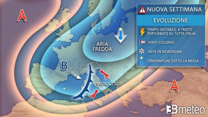 Meteo: in arrivo nuove perturbazioni