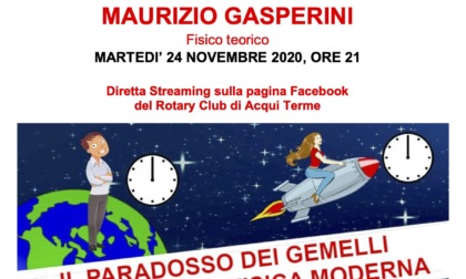 "Il paradosso dei gemelli": incontro streaming del Rotary Club Acqui