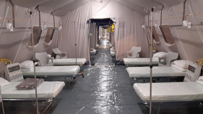 Covid: pronta l’area sanitaria di Torino Esposizioni
