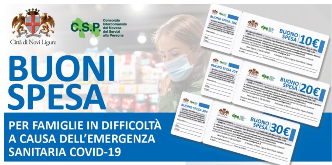 Novi Ligure: nel 2021 nuovo bando per i buoni spesa