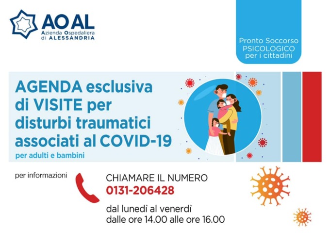 Alessandria: attivata agenda visite per disturbi traumatici da Covid-19