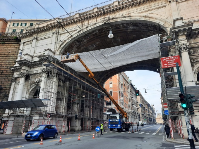 Genova, prosegue manutenzione ponte Monumentale
