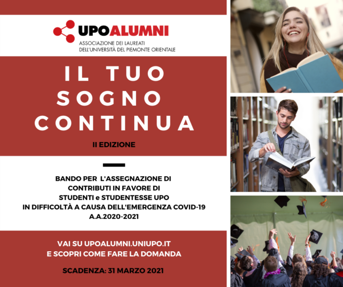 Upo Alumni: “Il tuo sogno continua” con 45.000 euro di borse di studio