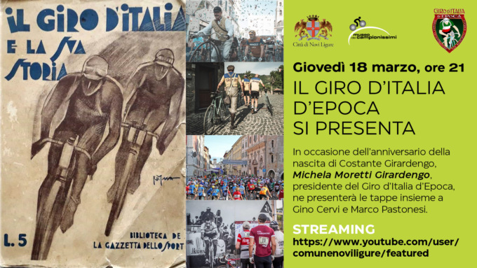 Novi Ligure: il 18 marzo presentazione del Giro d’Italia d’epoca