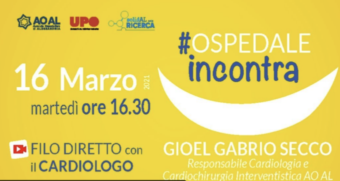 Alessandria, “Ospedale Incontra”: martedì appuntamento virtuale con il Cardiologo
