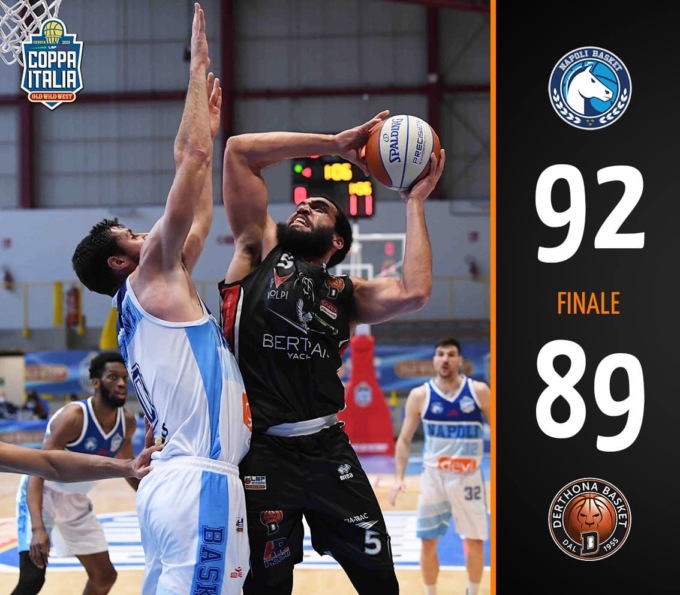 Basket: il Derthona eliminato in semifinale di Coppa Italia da Napoli