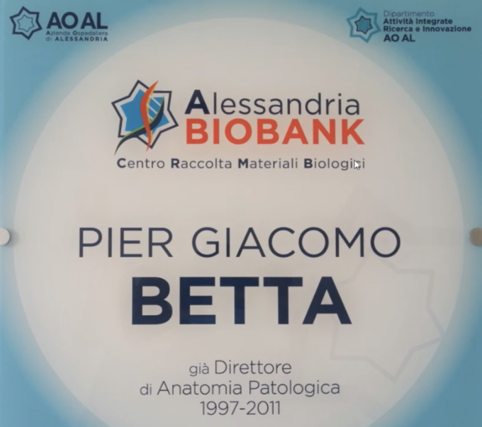 Saranno intitolati a Pier Giacomo Betta i locali di Alessandria BioBank