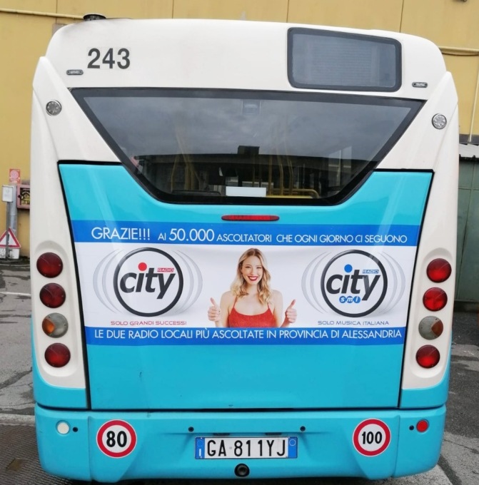 Radio City e Radio City Solo Musica Italiana sui bus della provincia di Alessandria, dove sono regine di ascolti