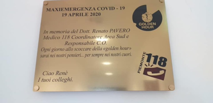 All’ospedale di Alessandria una targa in memoria di Renato Pavero