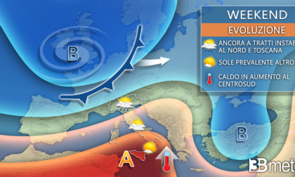 Meteo: Italia divisa nel weekend tra temporali e caldo africano