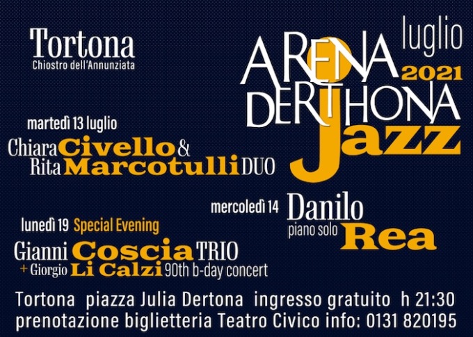 Arena Derthona, il ritorno con tre serate di grande jazz