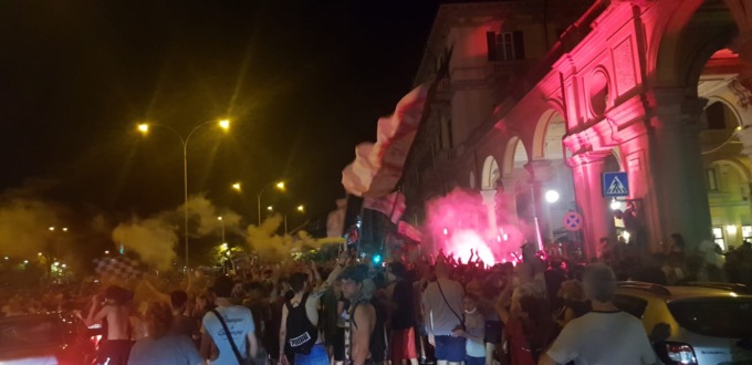 Alessandria: le immagini della festa, l’euforia del presidente Di Masi