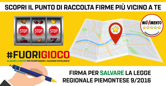 Alessandria: M5S in piazza per sconfiggere il gioco d’azzardo patologico