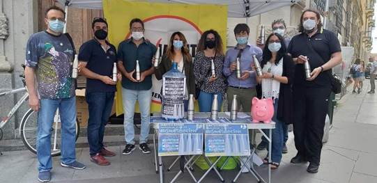 Alessandria: borracce ecologiche e lotta alle slot, il M5S riparte dal quartiere Cristo