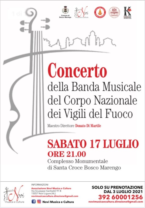 Bosco Marengo: banda musicale dei Vigili del Fuoco in concerto a Santa Croce