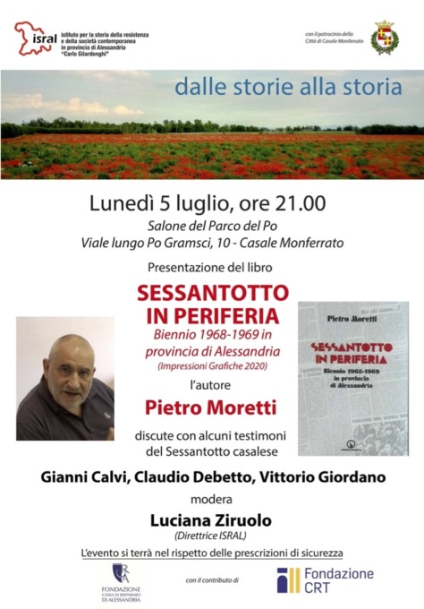 Casale, lunedì 5 la presentazione di “Sessantotto in periferia”