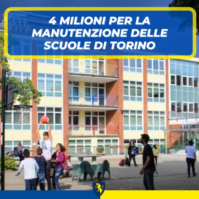 Torino, 4 milioni per la manutenzione straordinaria delle scuole