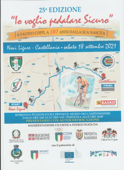 Ciclismo, ritorna la Novi-Castellania sabato 18 settembre