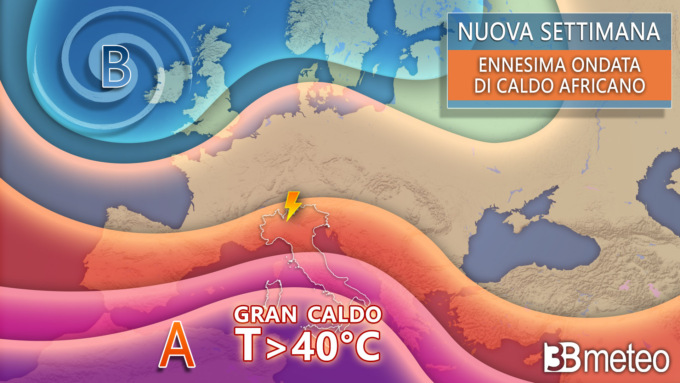 3bmeteo: “Ennesima ondata di caldo africano in Italia”