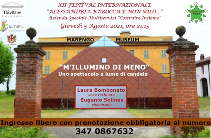 Lo spettacolo “M’illumino di meno” al Marengo Museum di Alessandria