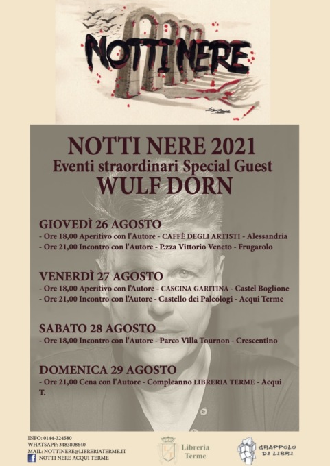 Acqui Terme, Wulf Dorn ospite della kermesse “Notti Nere”
