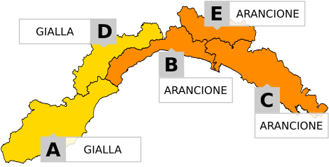 Liguria: allerta meteo per temporali in tutta la regione dalla notte di domenica 26