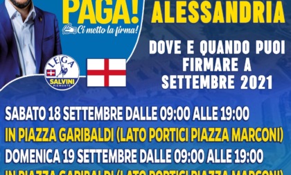 Lega Alessandria: continua la raccolta firme per la campagna referendaria sulla Giustizia
