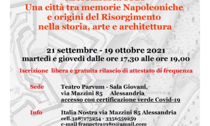 Alessandria, al Teatro Parvum il “13° Corso d’Arte e Architettura – Alessandria 1821”