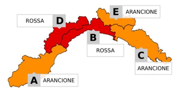 Liguria: lunedì 4 allerta rossa per temporali nel Genovesato, Savonese e valle Stura