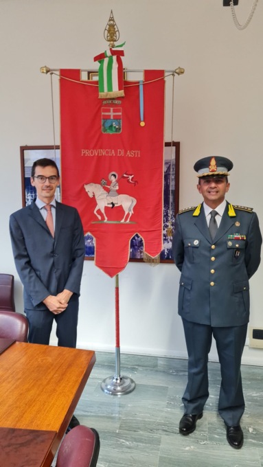 Asti: Lanfranco incontra il comandante della Guardia di Finanza