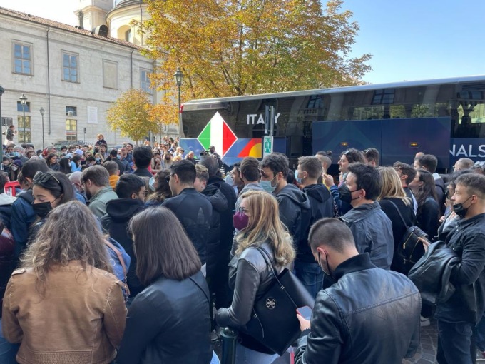 Nations League: l’arrivo degli azzurri a Torino
