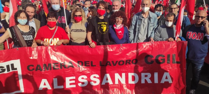 La delegazione sindacale Alessandrina alla manifestazione “Mai più fascismi” a Roma