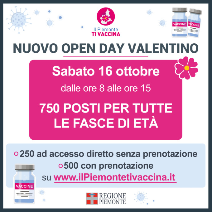 Torino: sabato nuovo open day vaccinale al Valentino