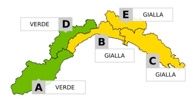 Liguria: allerta meteo per temporali su centro e levante