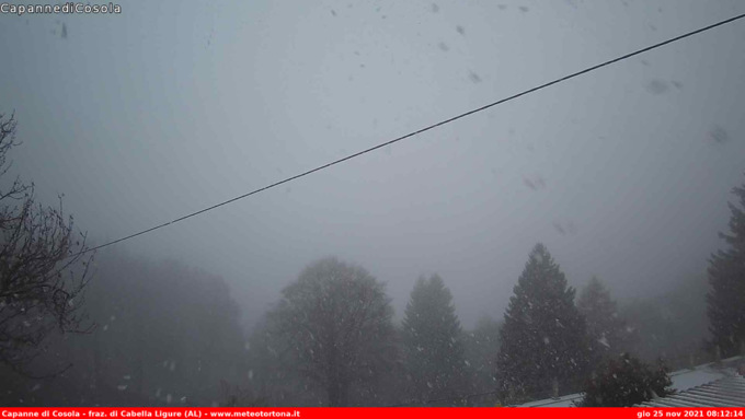 Prima nevicata nella zona appenninica della Provincia di Alessandria