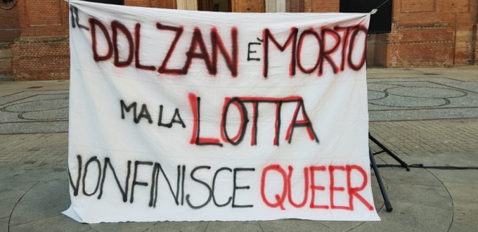 Ad Alessandria protesta contro l’affossamento del ddl Zan