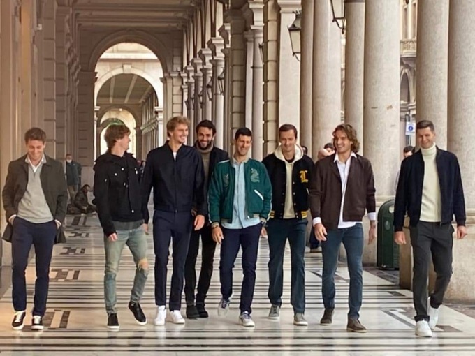 Torino: gli 8 tennisti si godono la città prima delle Atp Finals