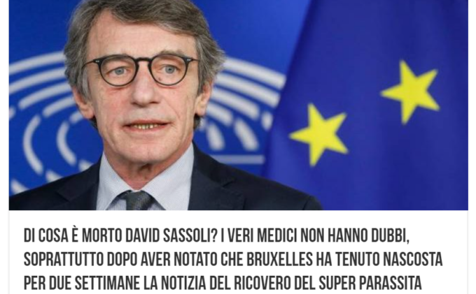Dietro al sito che ha definito “parassita” Sassoli ci sarebbe un alessandrino