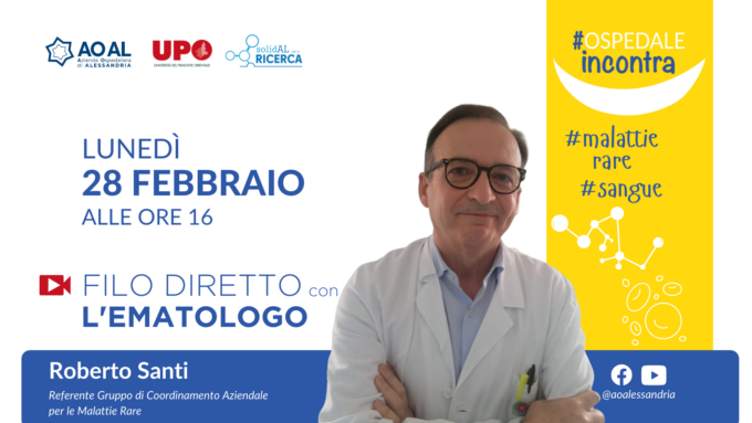 Ospedale Incontra: 28 febbraio appuntamento virtuale con l’Ematologo
